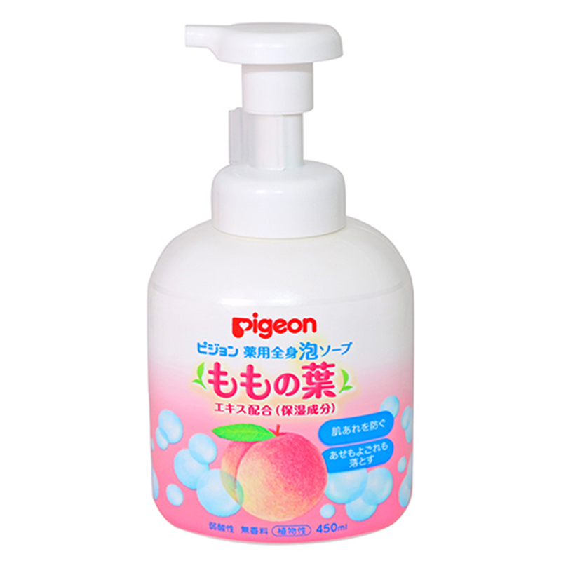 Pigeon 貝親 桃葉泡沫沐浴乳450ml