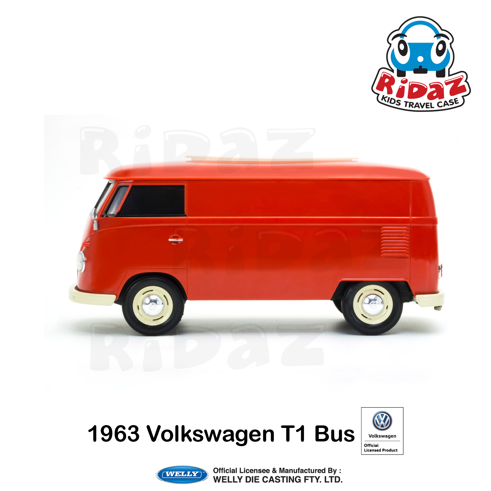 Volkswagen T1 車造型紙巾盒-91401-紅色