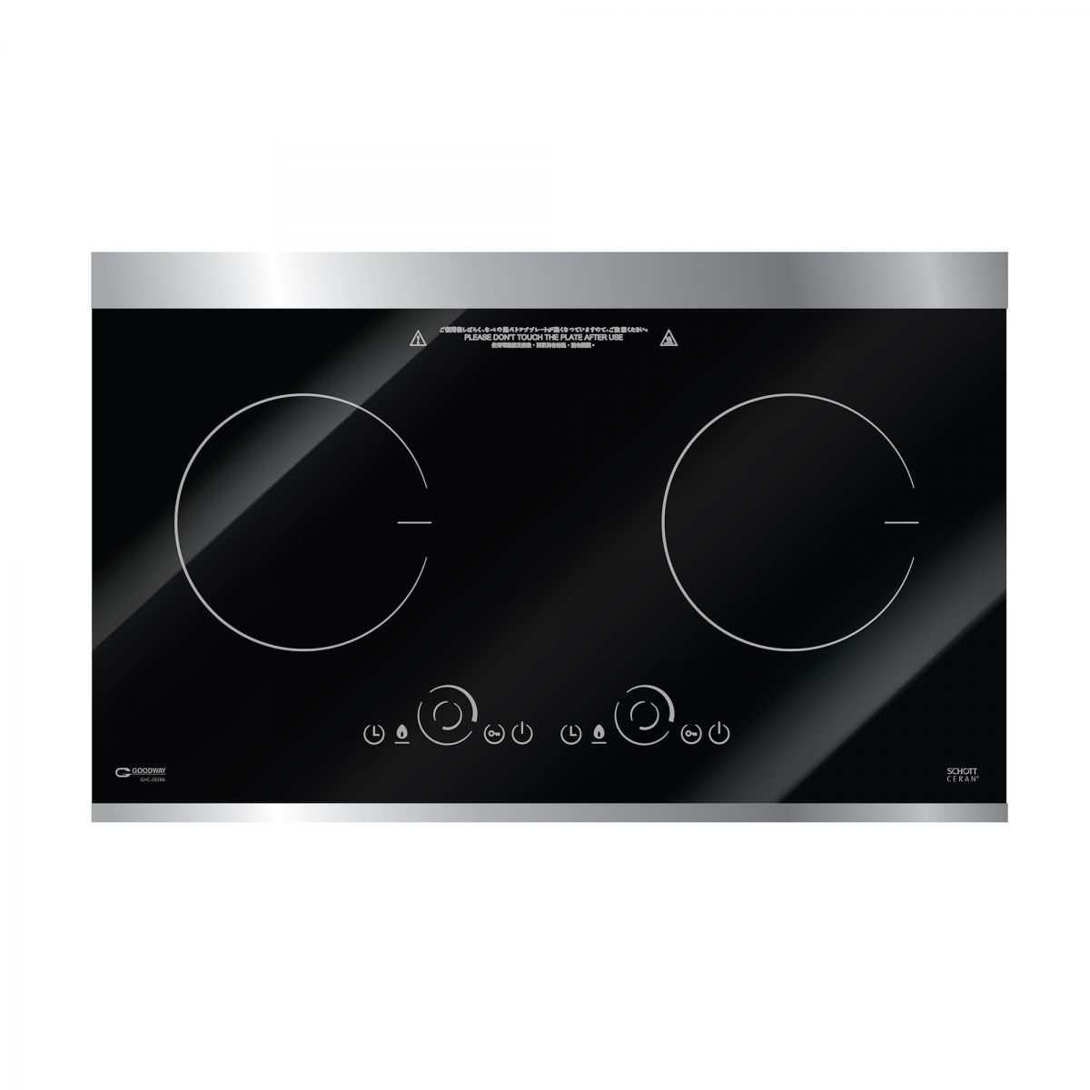威馬 Goodway  GHC-20286‧座檯‧嵌入式‧雙頭電磁爐‧2800W‧香港行貨,原廠5年保養‧