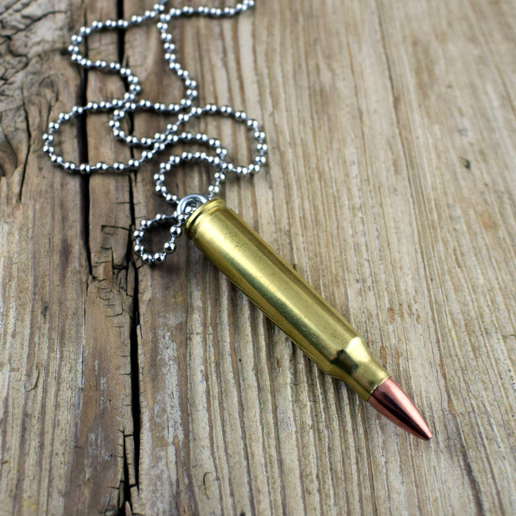 美國 Bullet - 223 步槍子彈項鍊（黃銅）