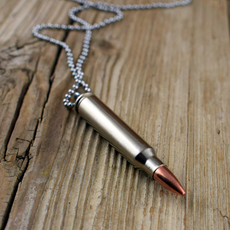 美國 Bullet - 223 步槍子彈項鍊（銀）