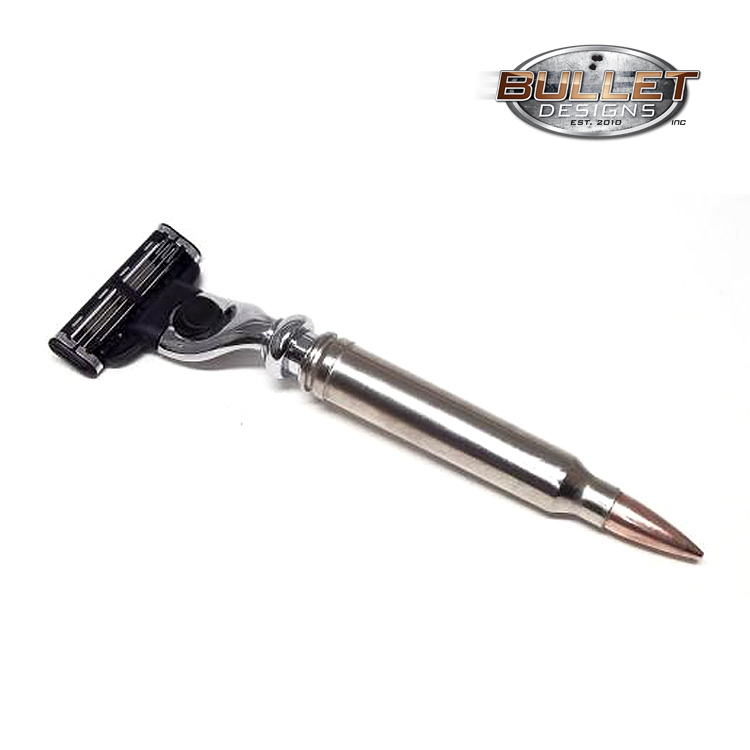 美國 Bullet - 麥格農子彈 手動安全刮鬍刀組（Mach3 / 鋒速3刀片 / 禮盒）