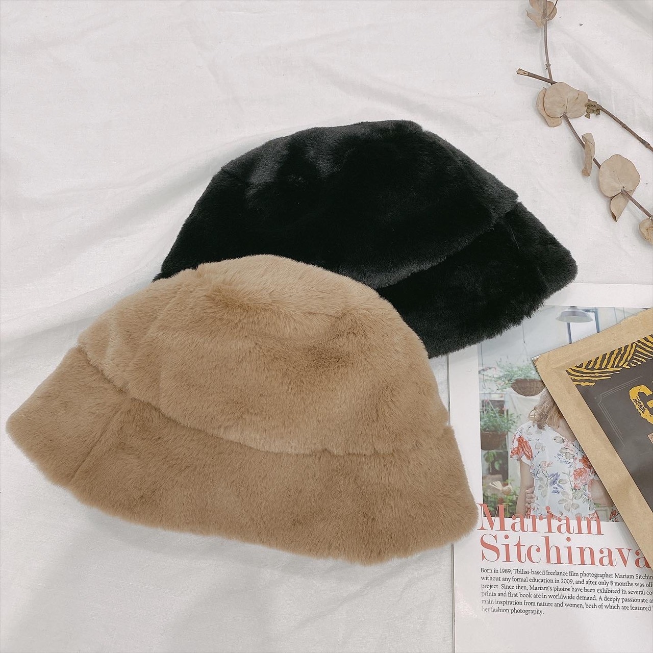 後毛絨漁夫帽/兩色