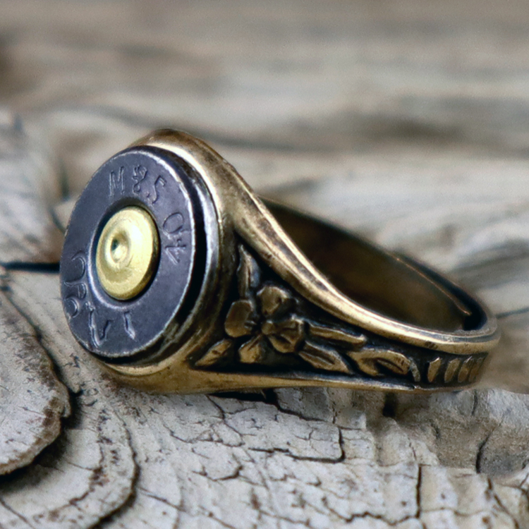 美國 Bullet - 40口徑 子彈戒指（可調式戒圍 / 黑銅特別版）