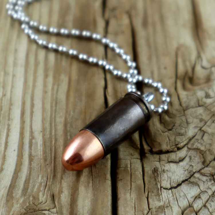 美國 Bullet - 9mm 手槍子彈項鍊（黑色特別版）