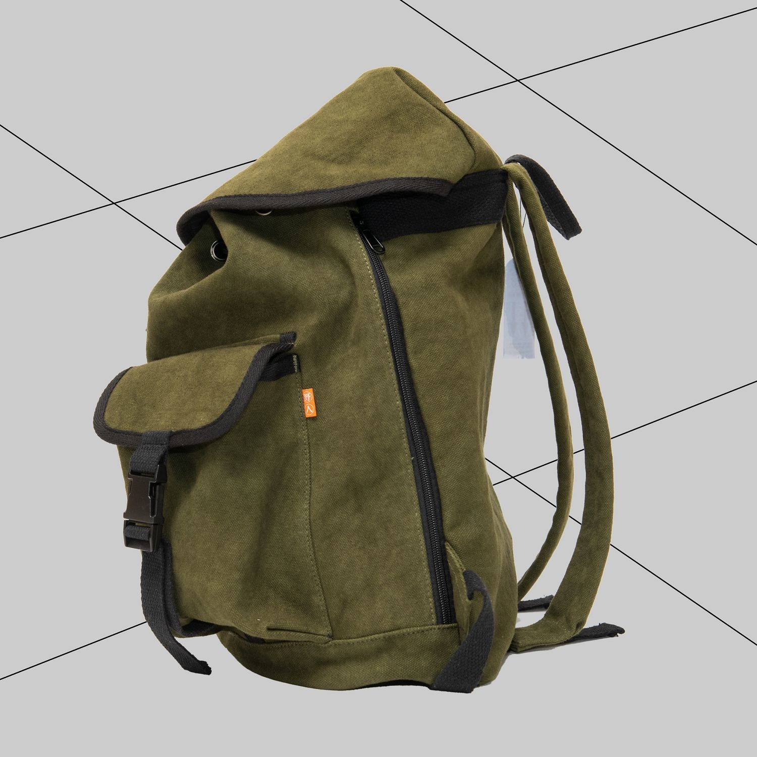 KID ® 野人水洗軍綠帆布系列 - 後背包