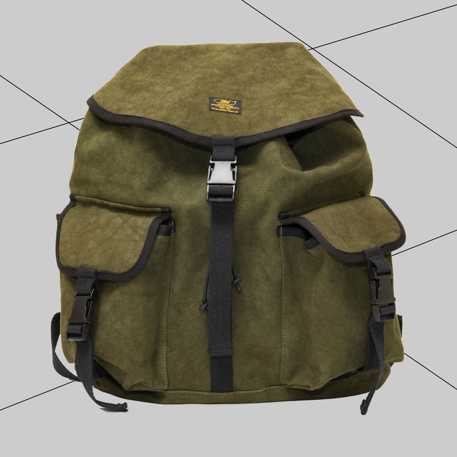 KID ® 野人水洗軍綠帆布系列 - 後背包