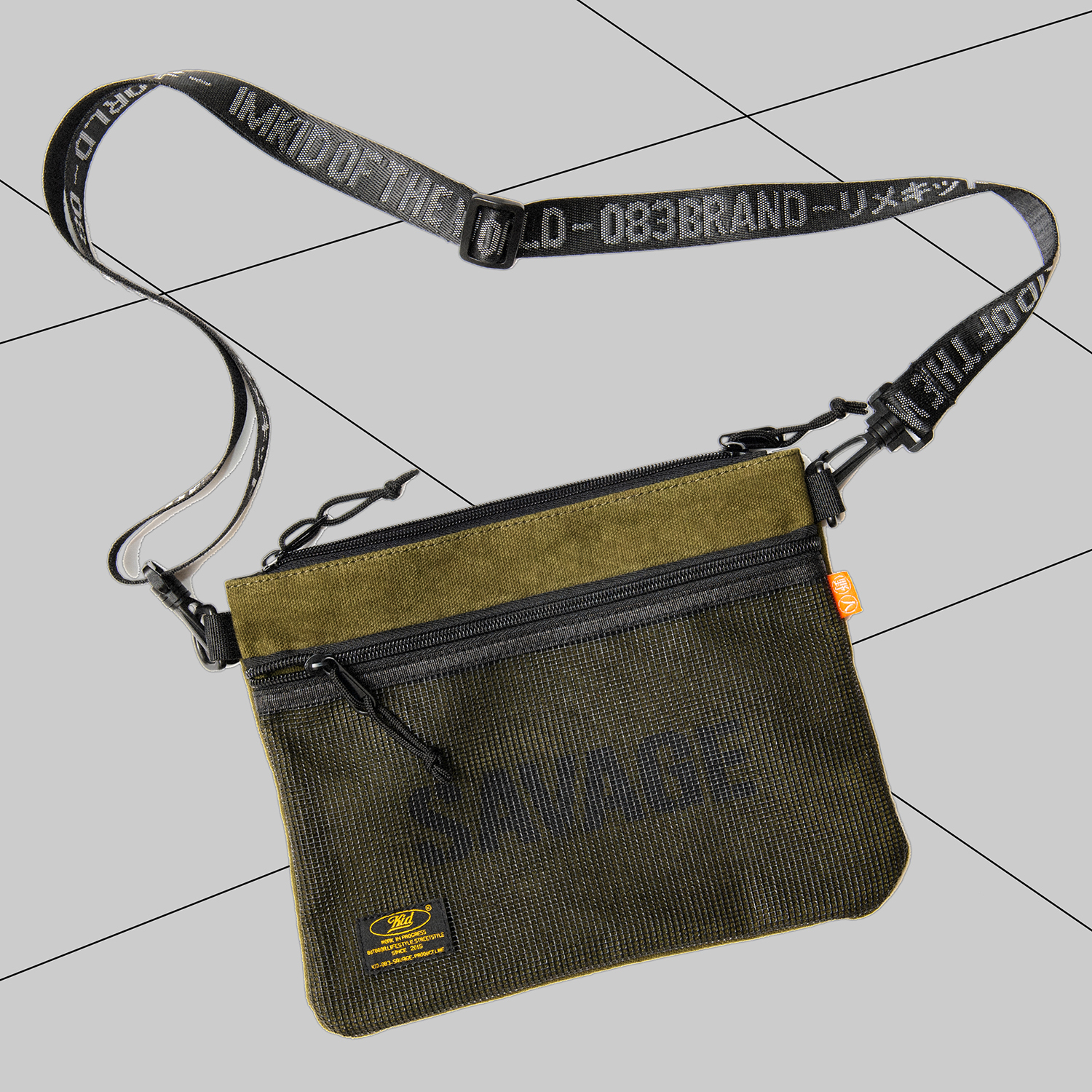 KID ® 野人水洗軍綠帆布系列 - 腰掛肩背包