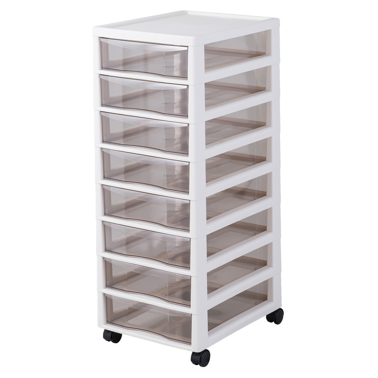 【日本JEJ ASTAGE】Aplos小物收納櫃 B4-深型8層附輪/落地型/辦公文件抽屜櫃