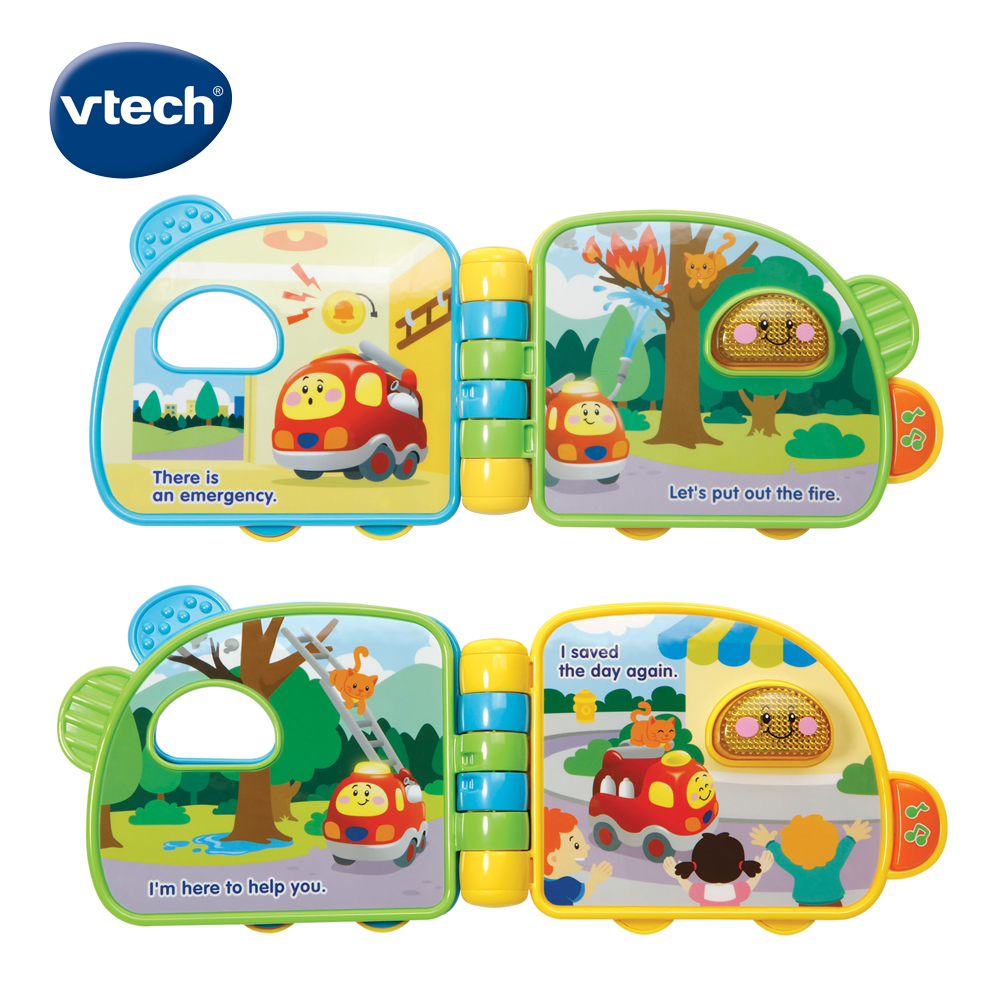 Vtech 嘟嘟車生活翻翻書-消防車