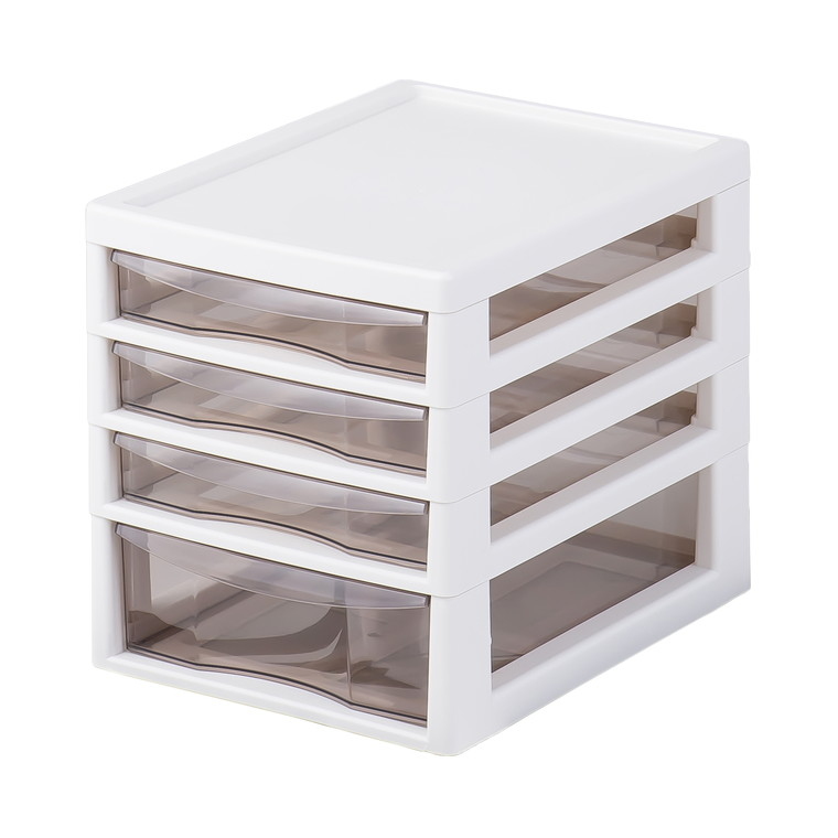 【日本JEJ ASTAGE】Aplos小物收納櫃 A4-4層/1大3小桌上型/辦公文件抽屜櫃