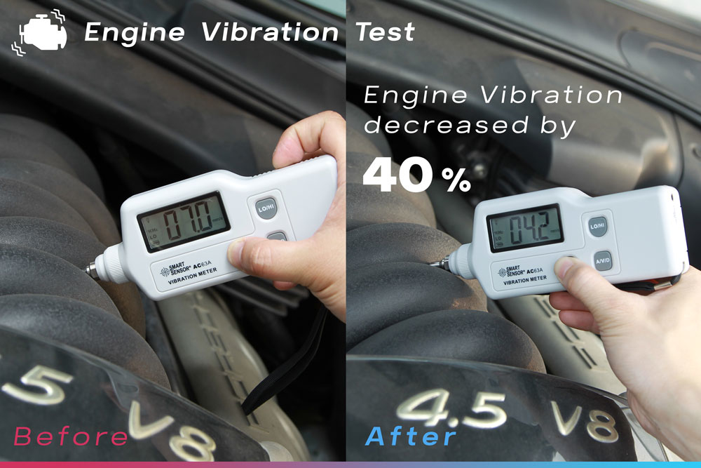 super nano remetaliser porsche cayenne s engine vibration test