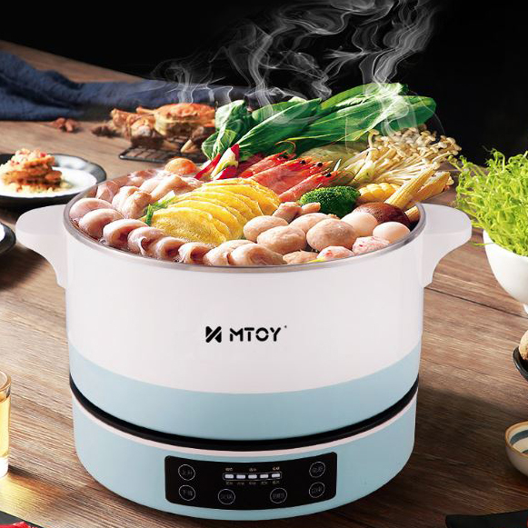 「蒸灼智慧煮食」不黐底升降機小口鍋│不煮老、不黐底│想蒸都得│3個月保養 (藍/粉紅)