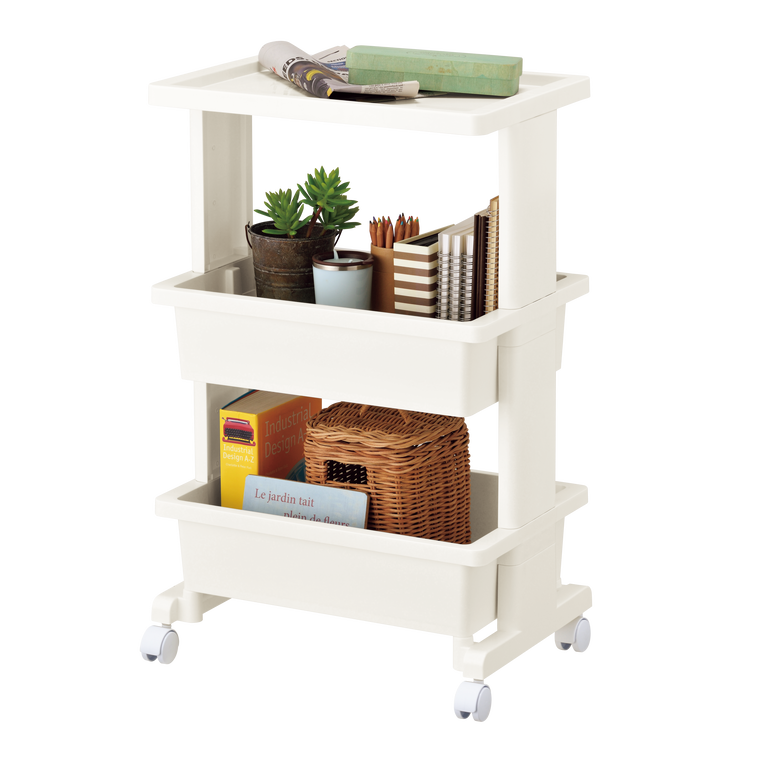 【日本JEJ ASTAGE】LISE TABLE WAGON系列組合式檯面置物推車-3層