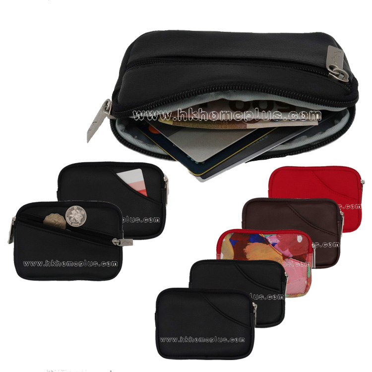 Lori: 真皮/尼龍 拉鍊零錢包 #7009