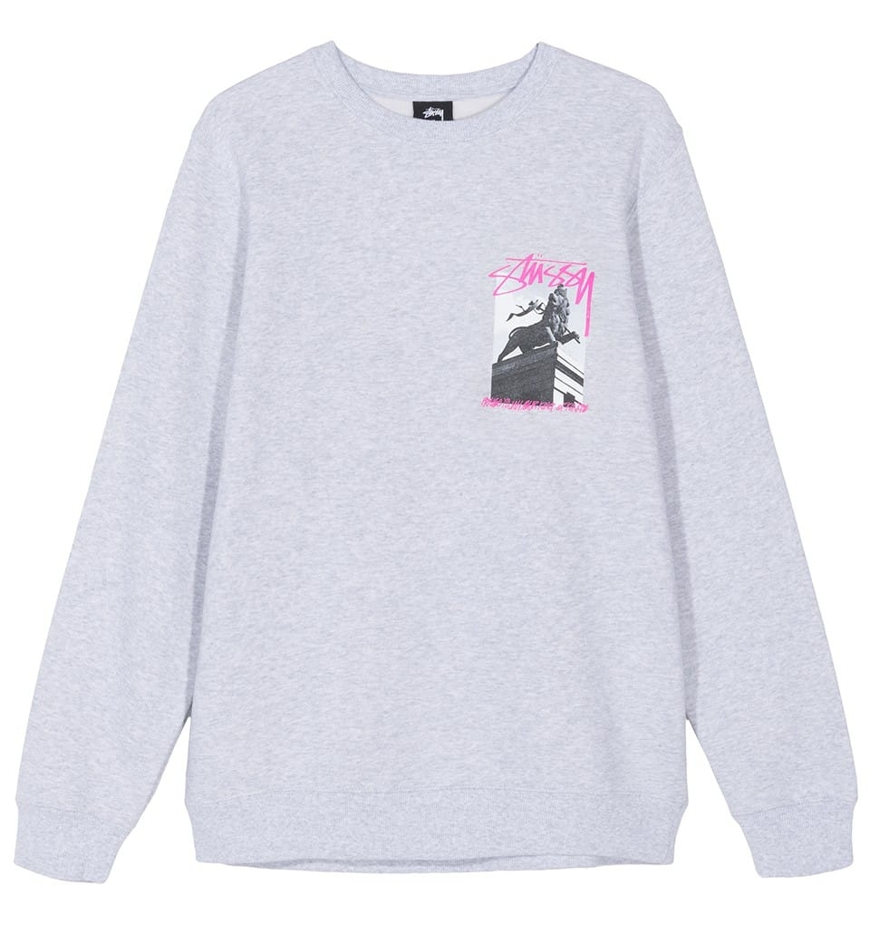 [現貨] STUSSY EMPEROR CREW GREY