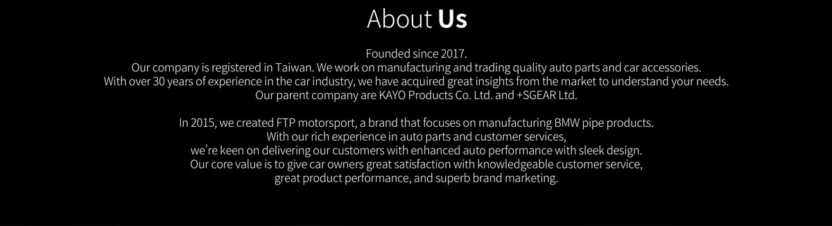 We are keen on delivering our customers with enhanced auto performance with sleek design