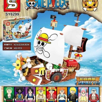 One Piece Sunny Pirate Ship Building Bricks Set