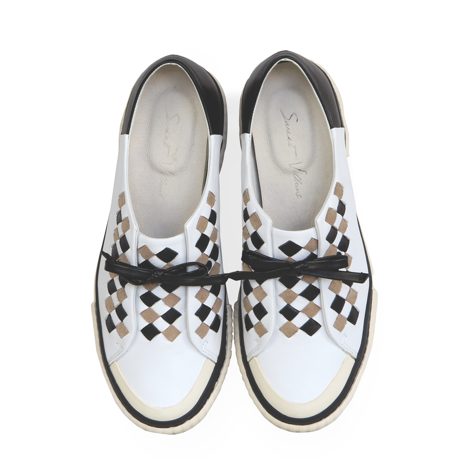 Pastor M1212 Grey White Black Leather Sneakers