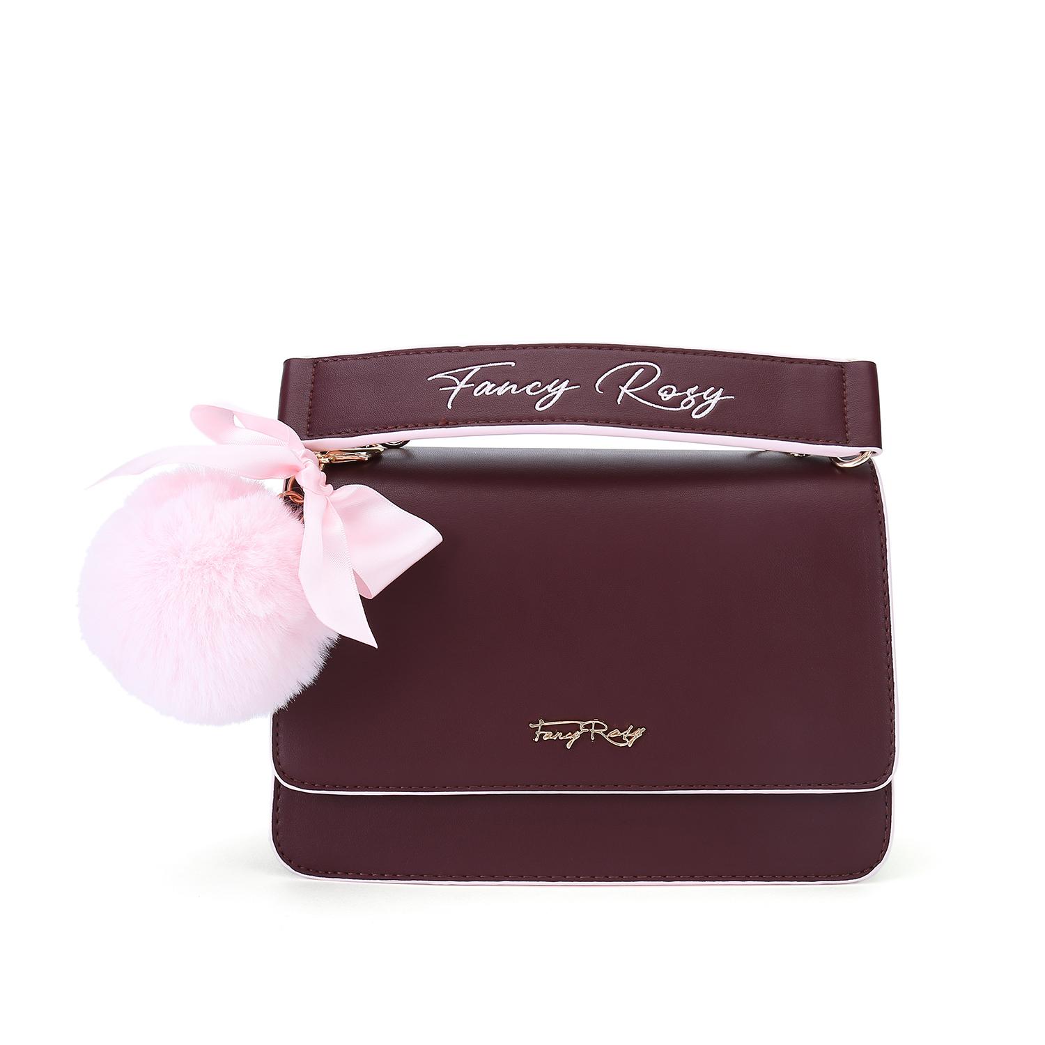 Fancy Bow Bow Pom Pom Key Ring Shoulder Bag