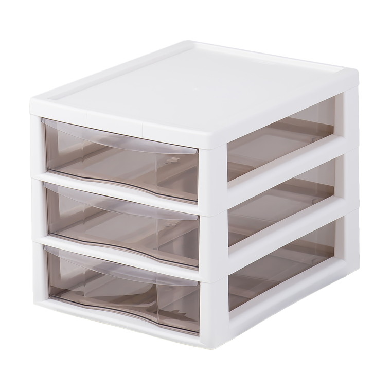 【日本JEJ ASTAGE】Aplos小物收納櫃 B4-深型3層/桌上型/辦公文件抽屜櫃