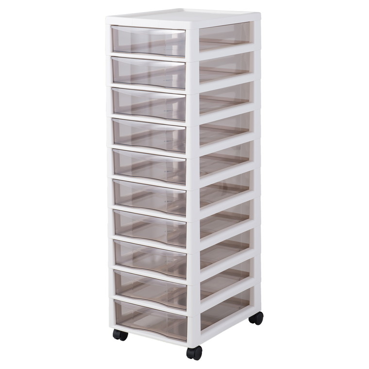 【日本JEJ ASTAGE】Aplos小物收納櫃 B4-10層附輪/落地型/辦公文件抽屜櫃/2尺寸