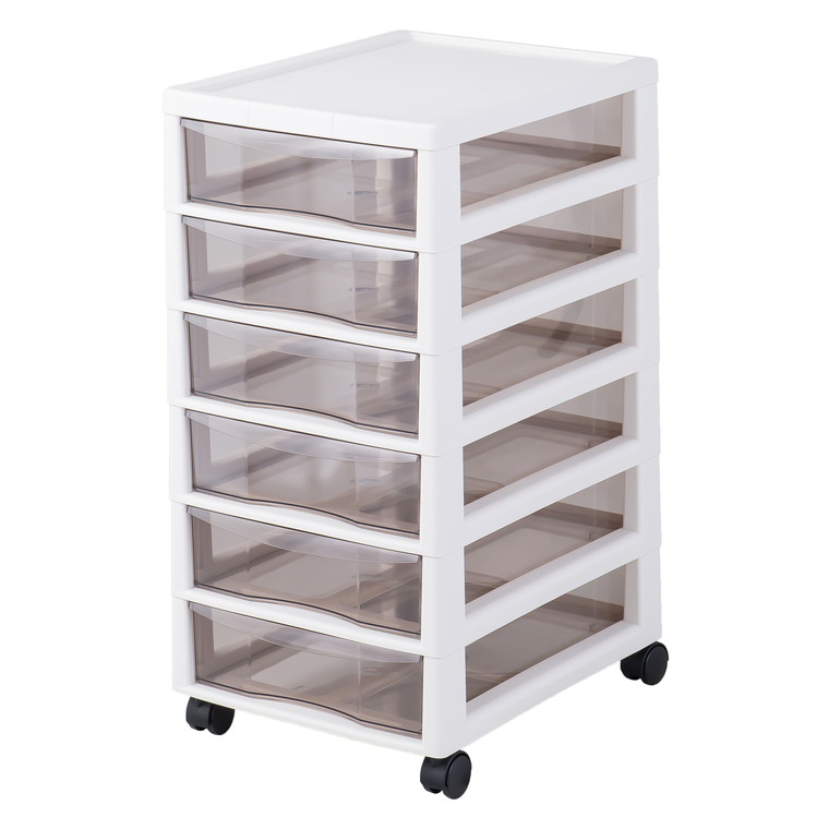 【日本JEJ ASTAGE】Aplos小物收納櫃 B4-深型6層附輪/落地型/辦公文件抽屜櫃