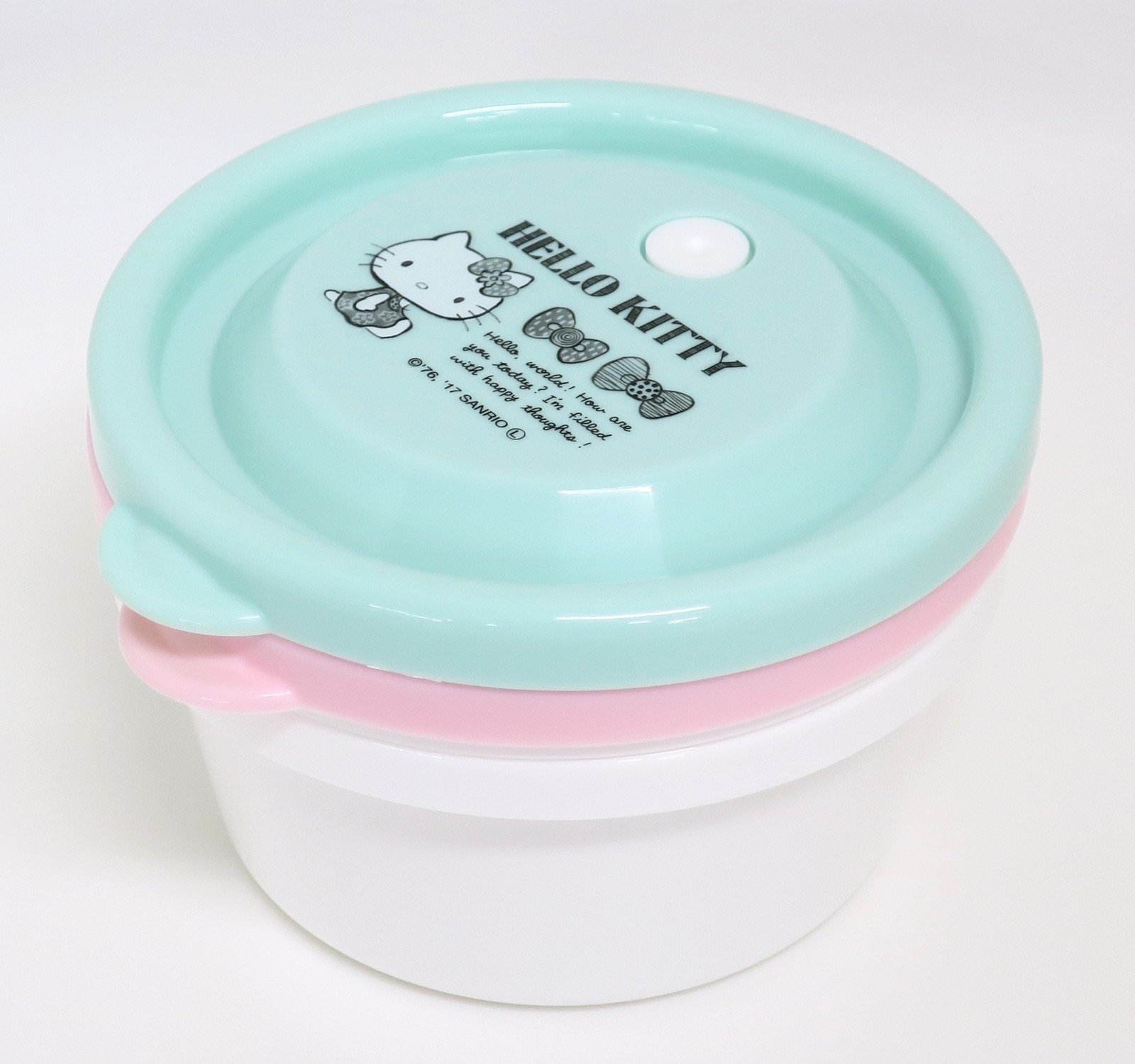[日本製] Hello Kitty 圓形食物盒 (一套兩件)