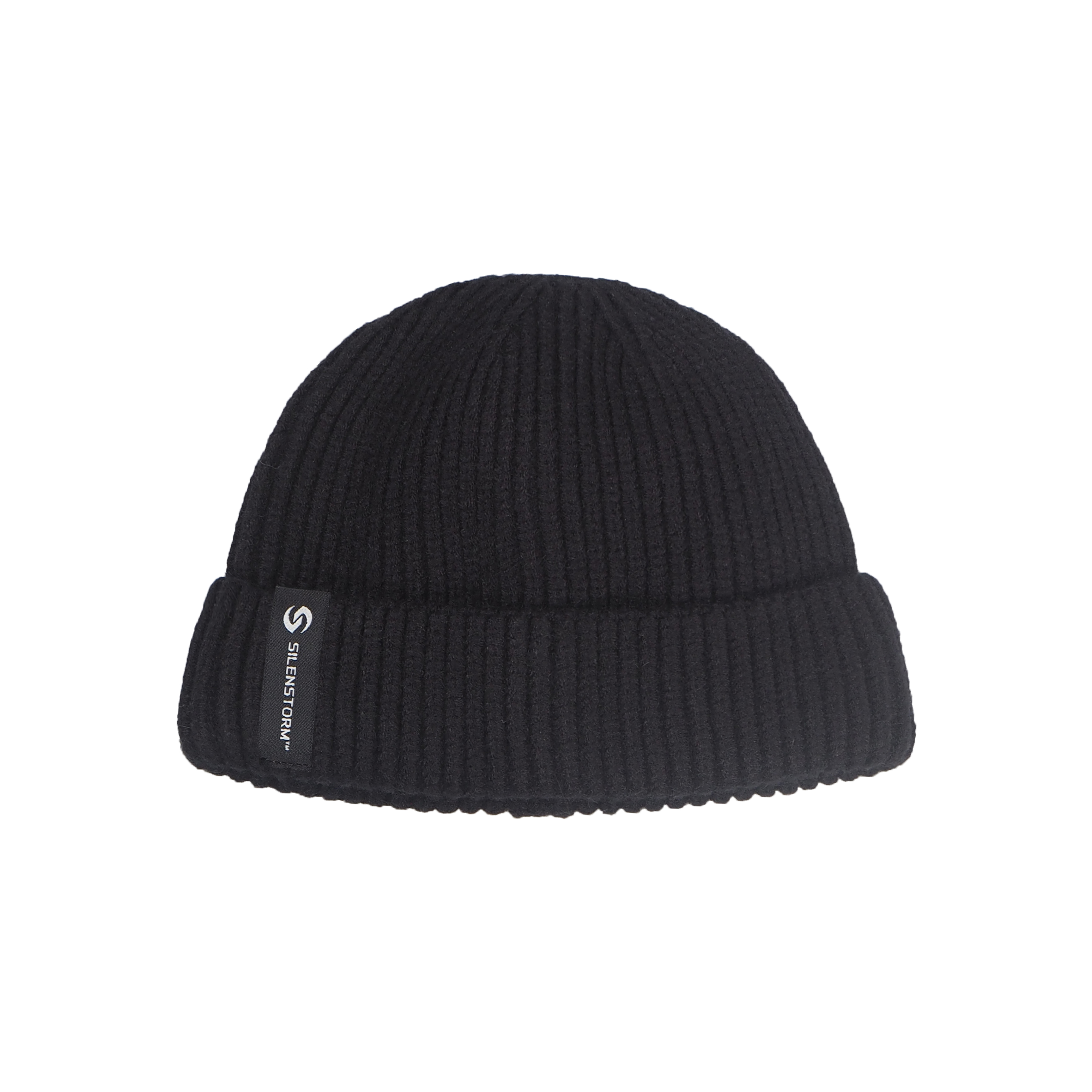 黑色針織毛線帽