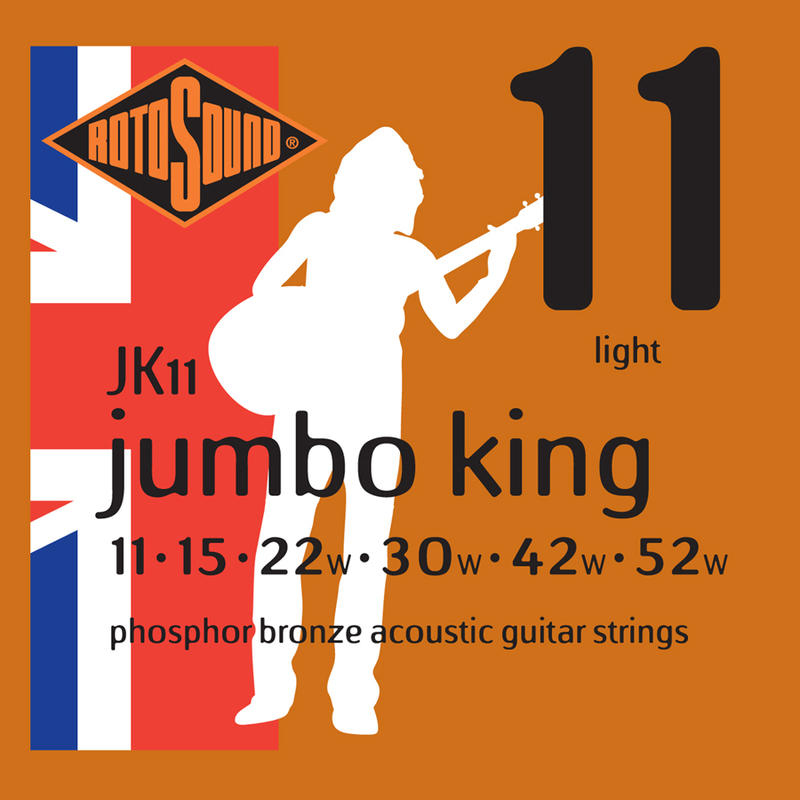 英國ROTOSOUND 吉他弦 JK11 (11-52) 磷青銅 木吉他弦 旋弦公司貨