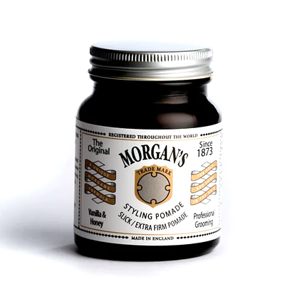 英國 Morgan's 白標髮油 - 超強力定型水洗式 - 香草蜂蜜 100ml（摩根氏 Pomade / Extra Firm Hold）