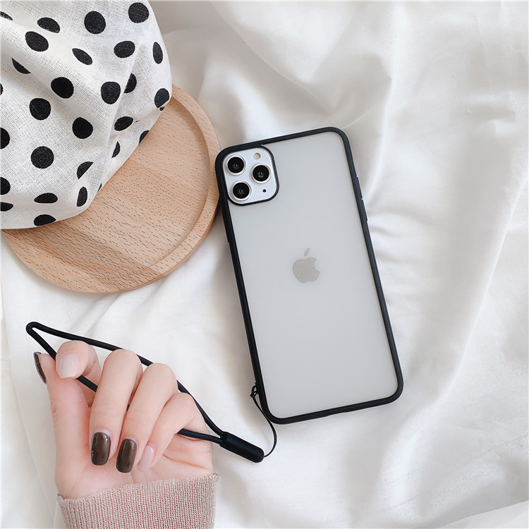 特價$299【馬卡龍吊繩磨砂防摔殼】簡約風格 iPhone11/11pro/11pro max/X/Xr/max/7/7+/8/8+