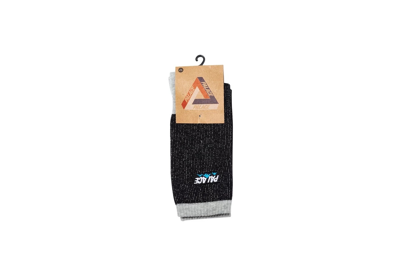 Palace 19FW Talking Sock 黑色 雪山 麻花 厚底 長襪【P17SK007】!!特價出清商品售出不退換!!