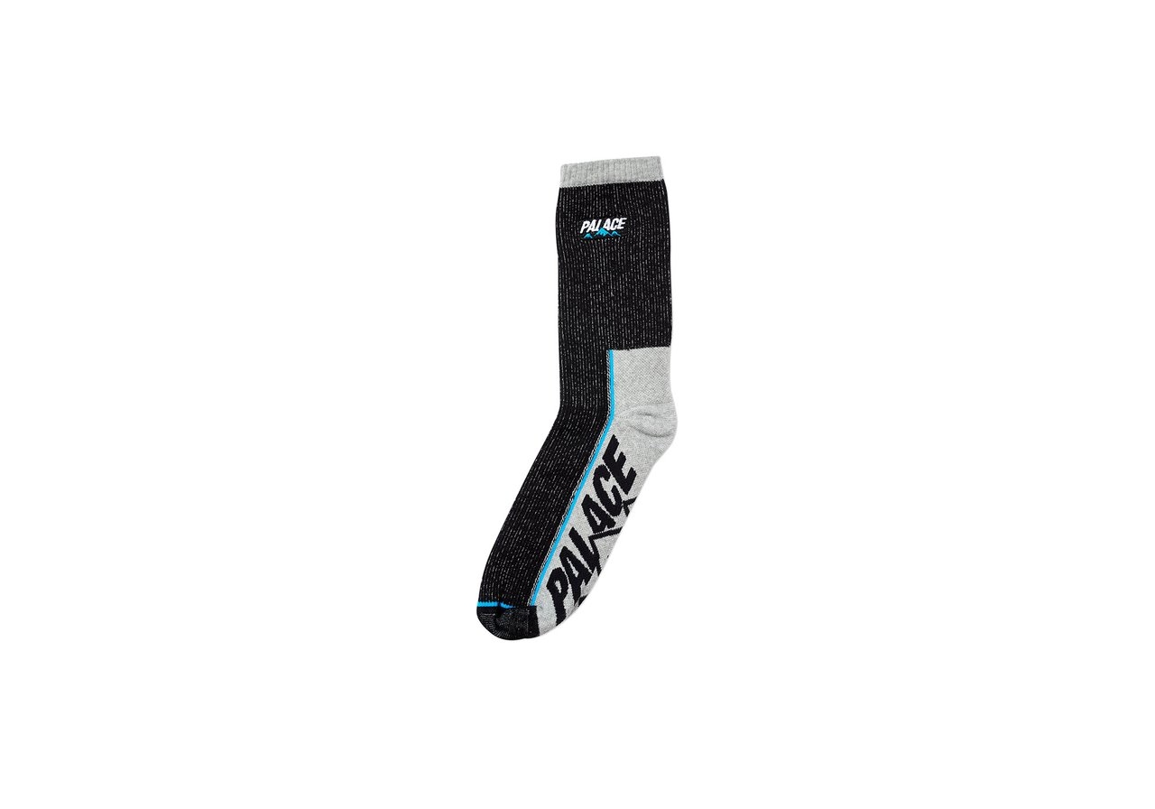Palace 19FW Talking Sock 黑色 雪山 麻花 厚底 長襪【P17SK007】!!特價出清商品售出不退換!!