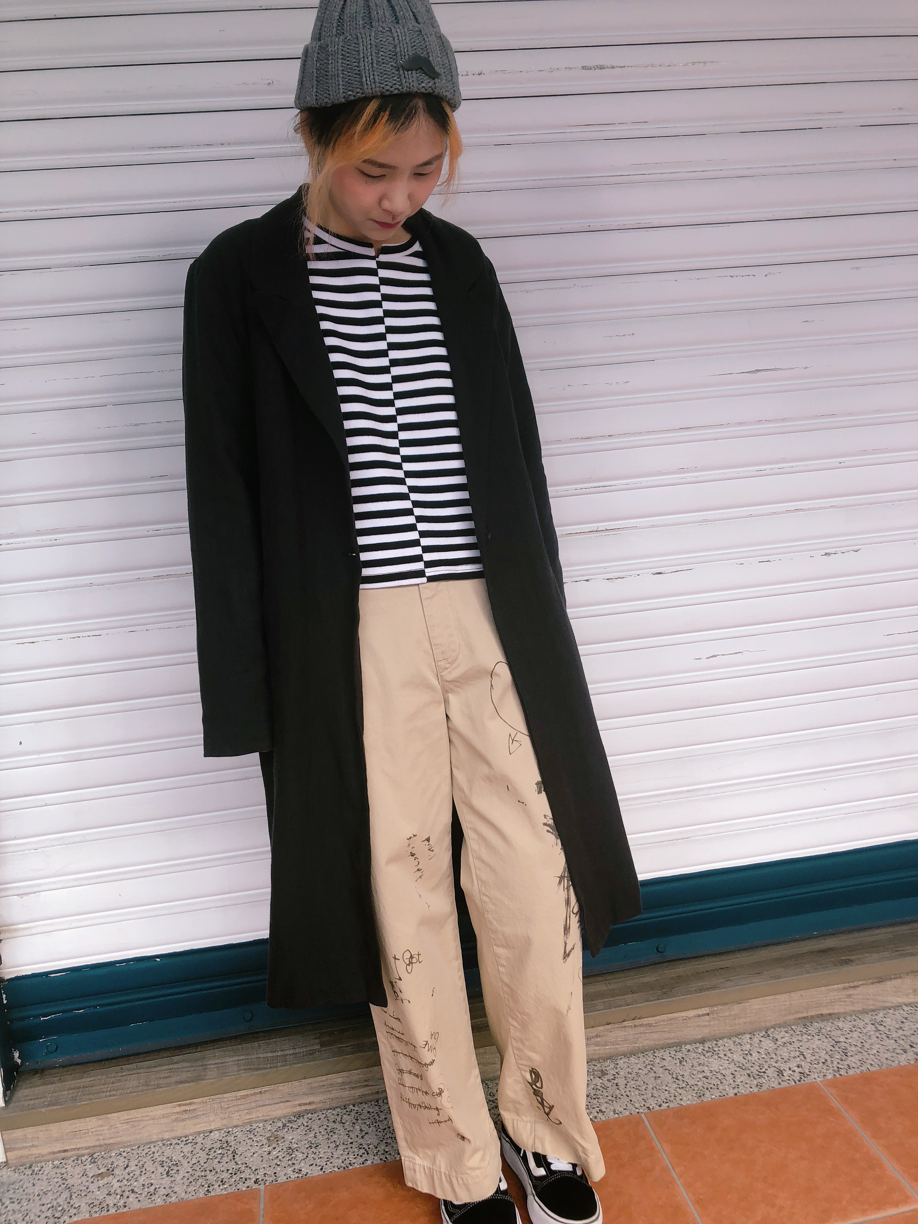 棉麻料質大衣外套