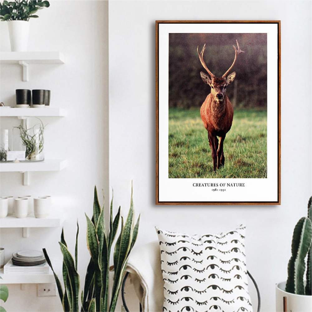 北歐時代風尚有框畫40x60cm-WA145雄鹿氣度