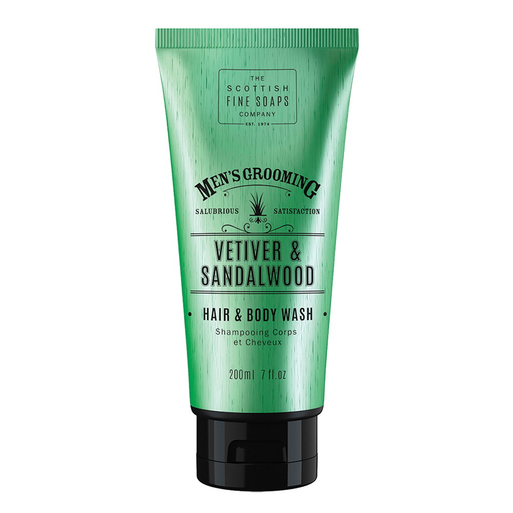 英國 Scottish Fine Soaps - 能量二合一 洗髮沐浴露（檀木香根草）