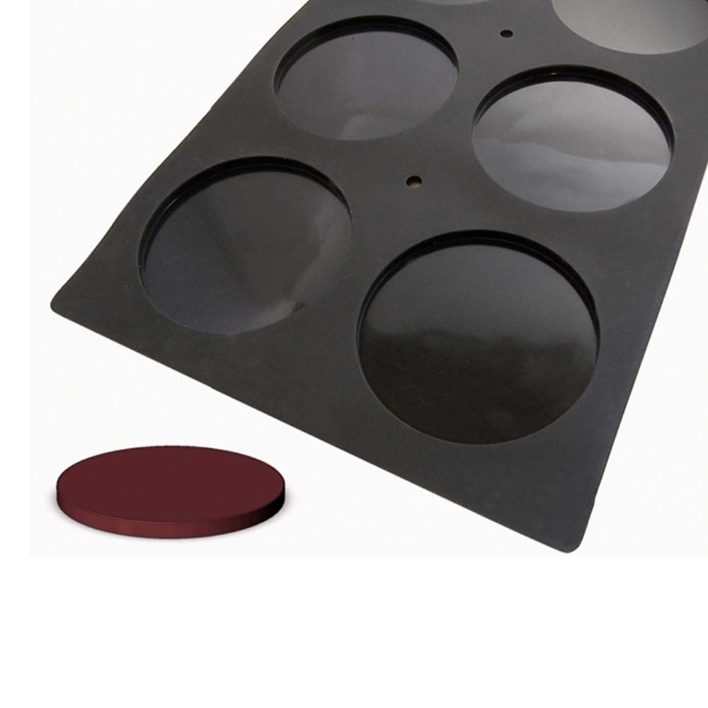 (絕版品)黑軟矽膠專業系列-圓形餅乾烤模