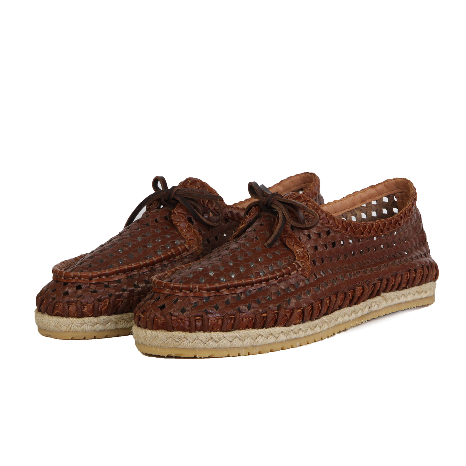 Mosaic Snoop M1215 Brown Leather Boat Shoes