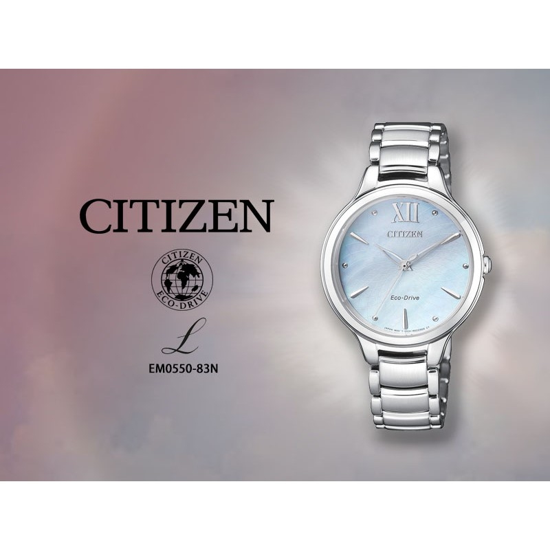 萬年鐘錶 - Citizen 星辰錶   光動能 女錶  EM0550-83N   表徑 32.3MM
