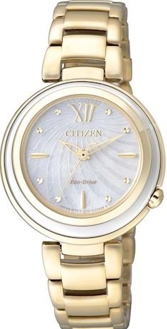 萬年鐘錶 - Citizen 星辰錶   光動能 女錶  EM0336-59D  表徑 29 MM