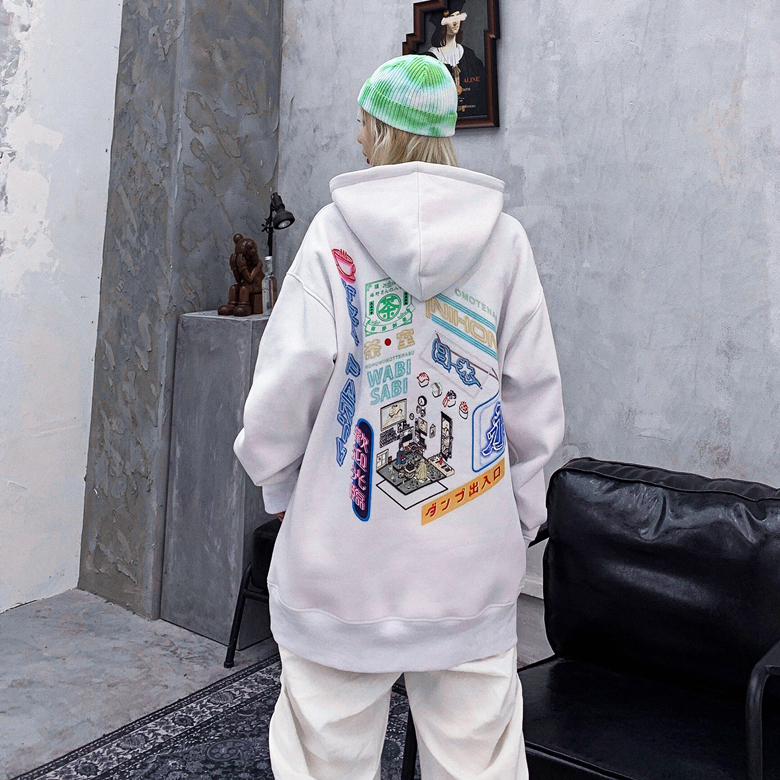 ANW 19FW 背後霓虹燈條帽T