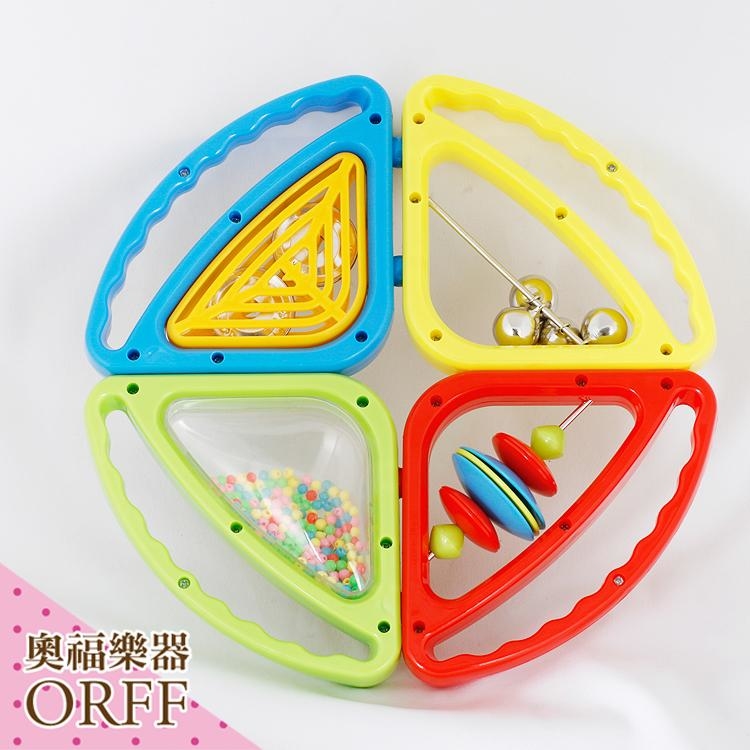 ORFF 奧福樂器 手搖鈴套裝組(4入) MB006-1 兒童樂器 幼兒樂器 節奏樂器