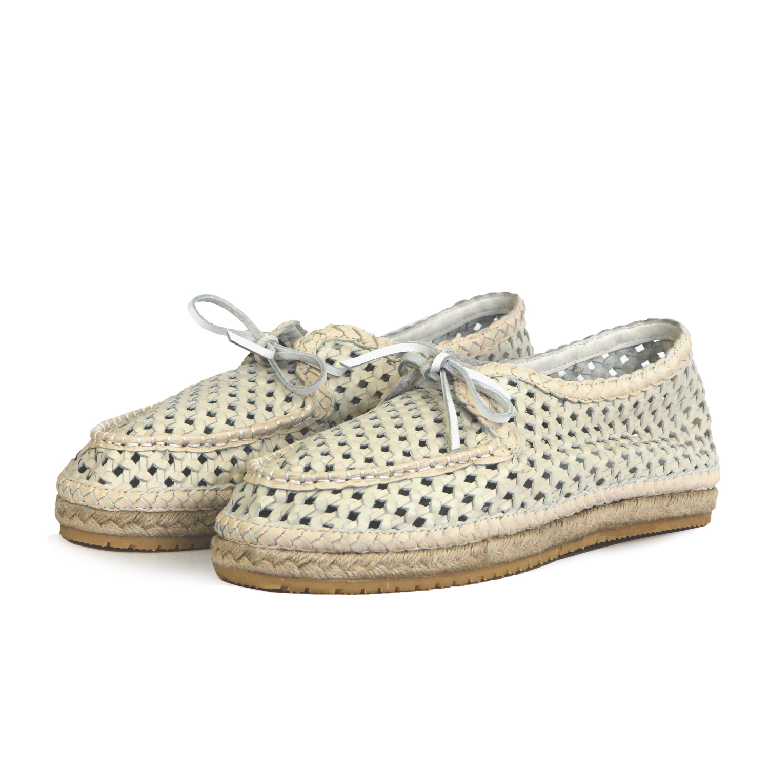 Mosaic Snoop M1215 White Leather Boat Shoes