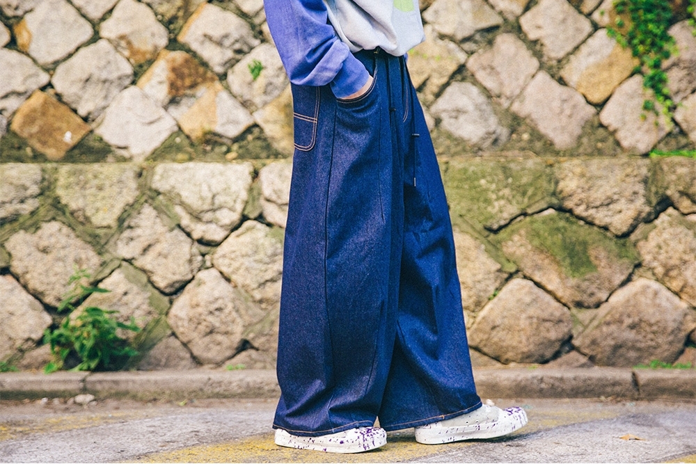 ANGLAN Roof Denim Balloon Pants