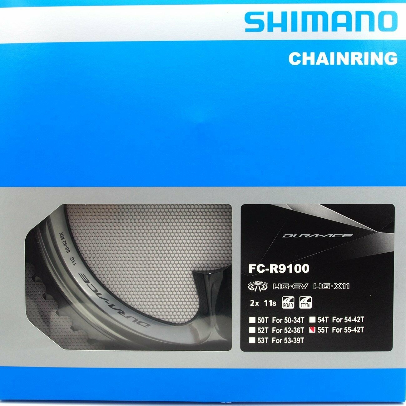 Shimano Dura Ace FC-R9100 11 Speed 55T Chainring for 55