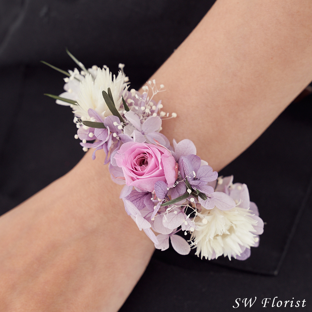 ｜不凋花手腕花 新娘手腕花 夢幻公主 神秘粉紫｜婚禮周邊 新娘配件｜