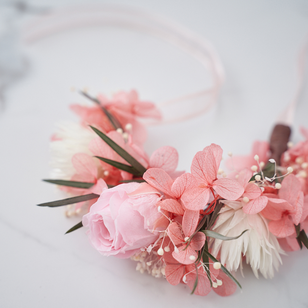 ｜不凋花手腕花 新娘手腕花 夢幻公主 活力珊瑚色｜婚禮周邊 新娘配件｜