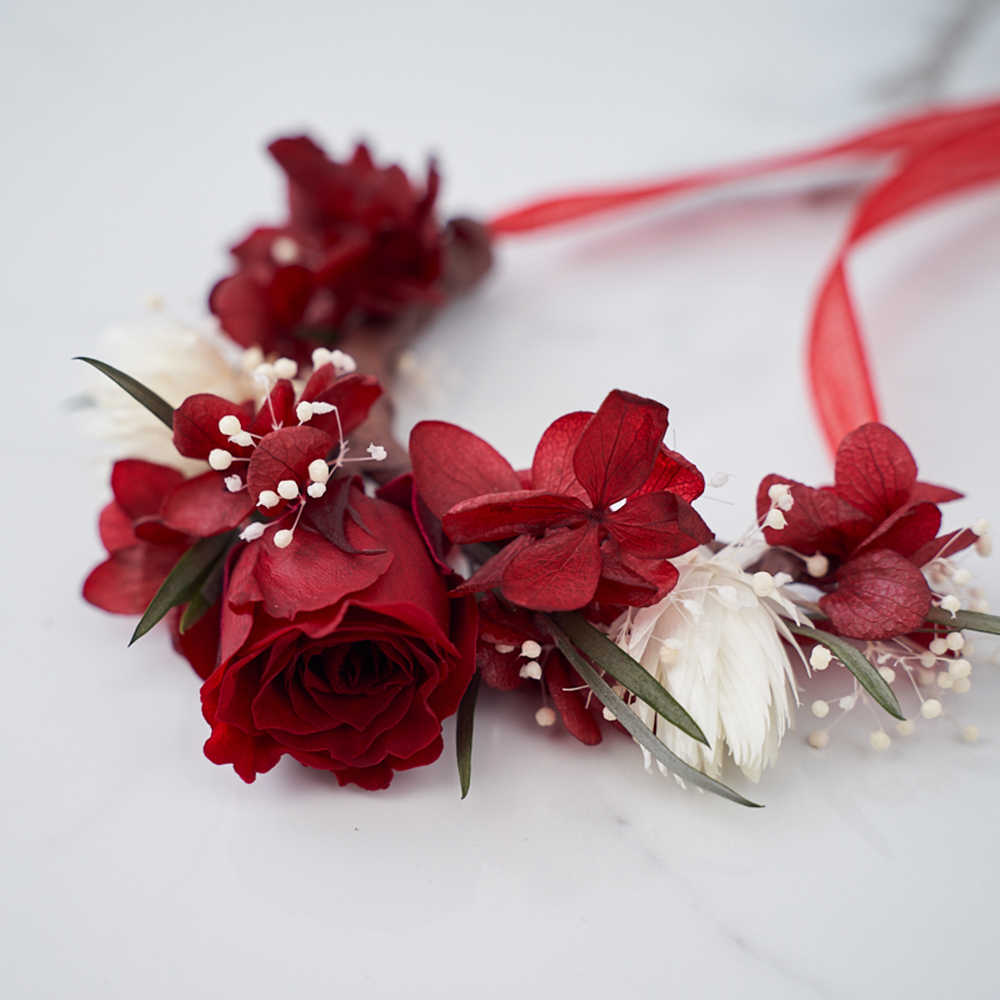 ｜不凋花手腕花 新娘手腕花 夢幻公主 討喜胭脂紅｜婚禮周邊 新娘配件｜