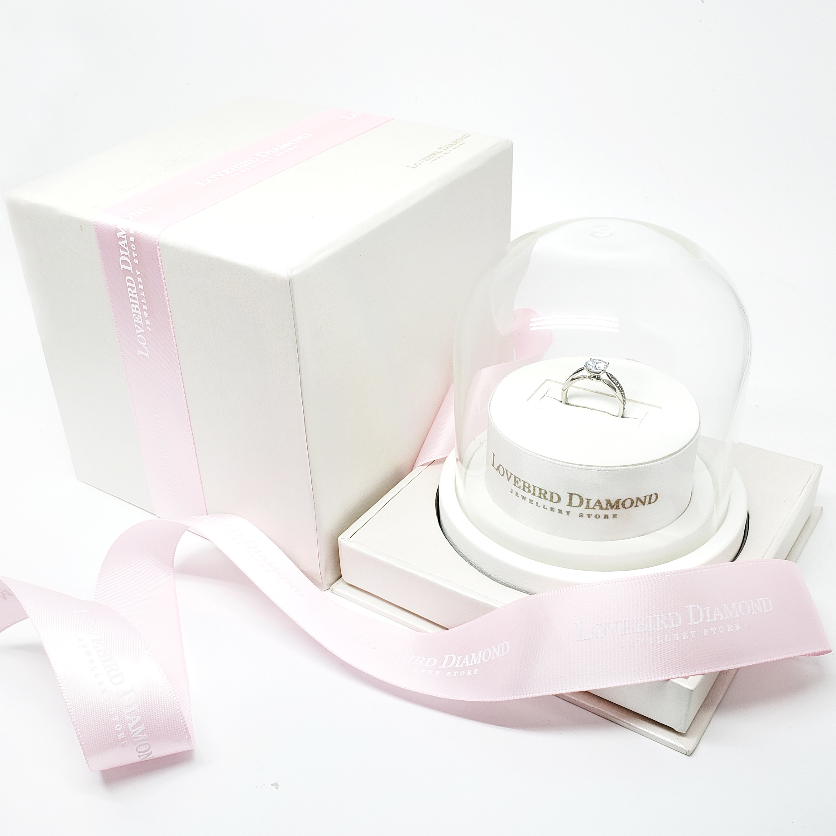 Lovebird Diamond 玻璃戒指盒 (Not for Sale)